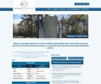 Mosmanoilandgas.com(Mosman Oil & Gas) Screenshot