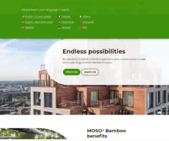 Moso-Bamboo.com(MOSO offers products made of bamboo) Screenshot