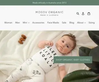 Mosov.com(Organic Basics Made in Australia) Screenshot