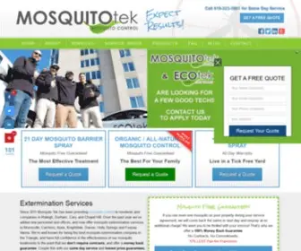 Mosquitofreeliving.com(Mosquito Tek of Raleigh) Screenshot