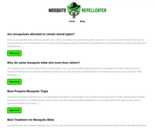 Mosquitorepellenter.com(Mosquito Repellenter) Screenshot