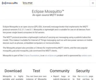 Mosquitto.org(Eclipse Mosquitto) Screenshot