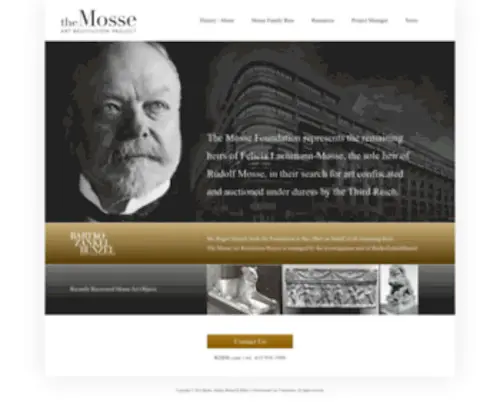 Mosseartproject.com(The Mosse Art Restitution Project) Screenshot