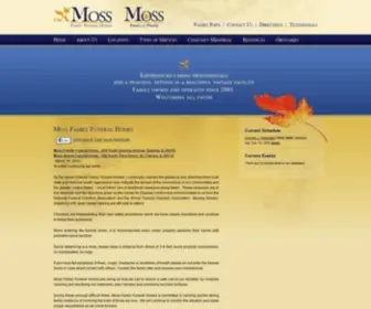 Mossfuneral.com(Moss Family Funeral Homes) Screenshot