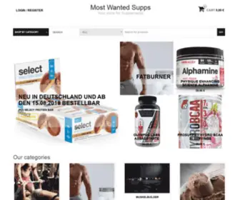 Most-Wanted.shop(Most Wanted Supps) Screenshot