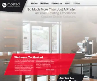 Mostad.ca(Mostad Printing & Media) Screenshot