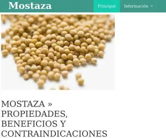 Mostaza10.com(PROPIEDADES, BENEFICIOS Y CONTRAINDICACIONES) Screenshot