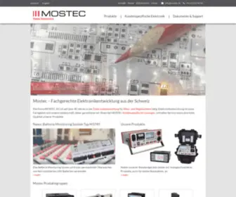 Mostec.swiss(Elektronik Entwicklung vom Schweizer Profi Dienstleister) Screenshot