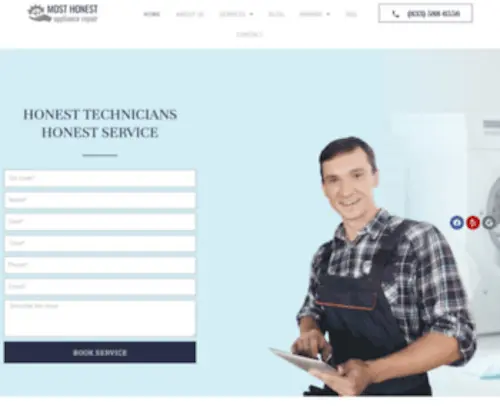 Mosthonestappliancerepair.com(Appliance Repair Service & Installation) Screenshot