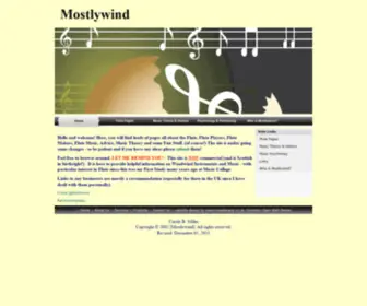 Mostlywind.co.uk(Frontpage of Mostlywind) Screenshot