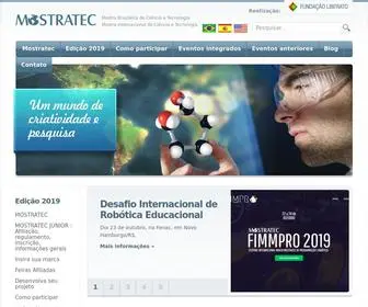 Mostratec.com.br(Mostra Internacional de Ciência e Tecnologia) Screenshot