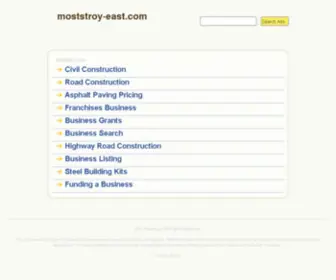 Moststroy-East.com(Home improvement) Screenshot