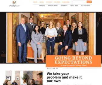 Mostynlaw.com(At Mostyn Law our reputation) Screenshot