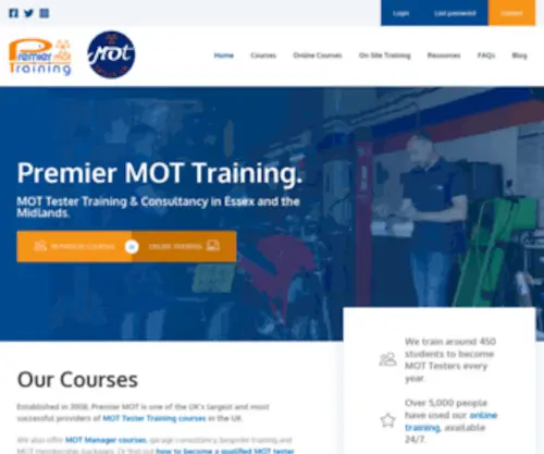Mot-Annual-Training.co.uk(Premier MOT Training) Screenshot