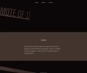 Moteofdust.com(Mote of dust) Screenshot