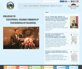 Mot.gov.kh(The Official Tourism website of Cambodia) Screenshot