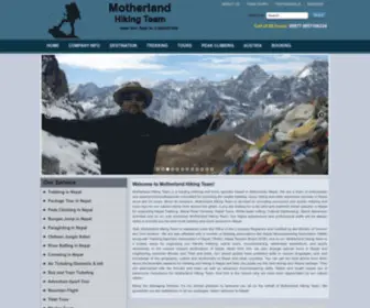 Motherlandhikingteam.net(Trekking and Hiking in Nepal) Screenshot