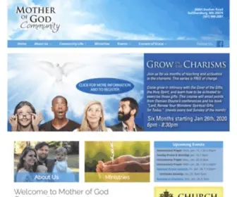 Motherofgod.org(Charismatic Catholic Community) Screenshot