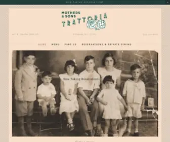 Mothersandsonsnc.com(Mothers & sons trattoria) Screenshot