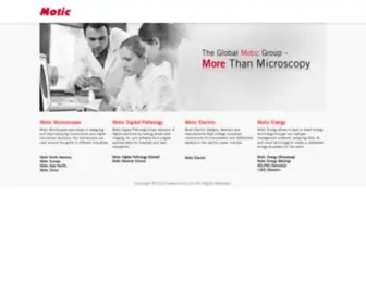 Motic.com(Microscopy Solutions by Motic) Screenshot