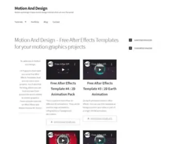 Motionanddesign.net(Free After Effects Templates for your motion graphics projects) Screenshot