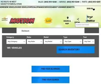 Motionchevrolet.com(Motion Chevrolet in Hackettstown) Screenshot