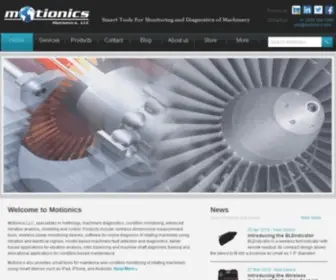 Motionics.com(Smart Tools for Monitoring and Diagnostics of Machinery) Screenshot