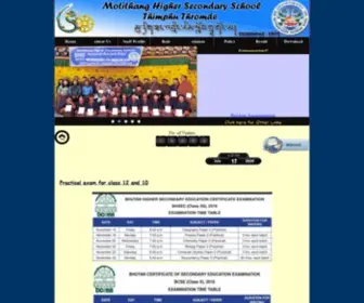 Motithanghss.edu.bt(Motithang Higher Secondary School) Screenshot