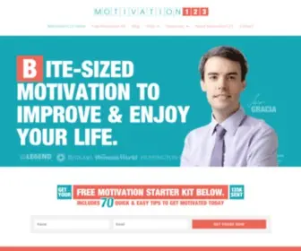 Motivation123.com(Bite-Sized Motivation to Improve & Enjoy Your Life) Screenshot