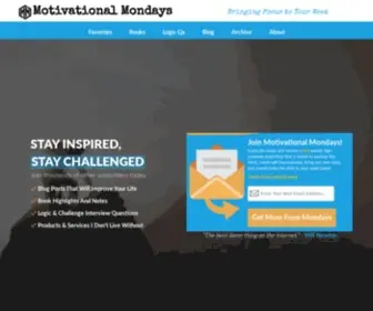 Motivationalmondays.com(Bringing Focus to Your Week) Screenshot