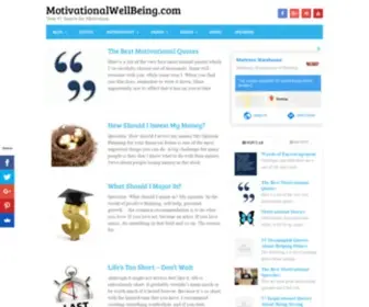 Motivationalwellbeing.com(Your #1 Source for Motivation) Screenshot