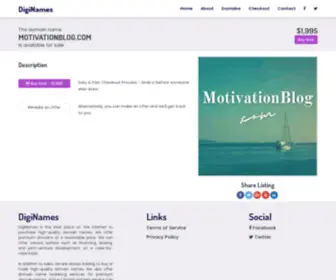 Motivationblog.com(Make a name for yourself in the digital world) Screenshot