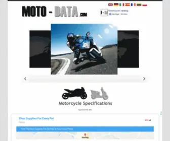 Moto-Data.com(Motorcycle catalog) Screenshot