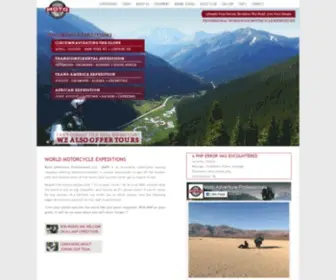 Motoadventurepros.com(Worldwide Motorcycle Expeditions) Screenshot