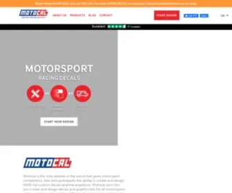 Motocal.com(Motor Racing Decals) Screenshot