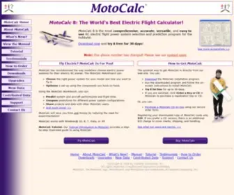 Motocalc.com(MotoCalc Electric Flight Performance Prediction Software) Screenshot