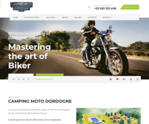 Motocamp.com(Camping Moto Dordogne) Screenshot