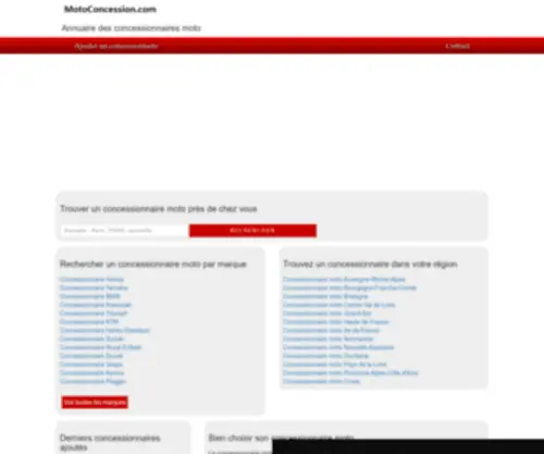 Motoconcession.com(Trouvez) Screenshot