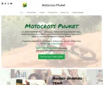 Motocrossphuket.com(Motocross Track and Dirt bike rental) Screenshot