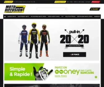 Motodiffusion.com(Découvrez vite la plus grande boutique de pièces et d’accessoires motocross en ligne) Screenshot
