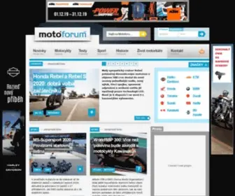 Motoforum.cz(Hlavní stránka webový magazín nejen pro motorkáře. horké novinky ze světa motorek) Screenshot