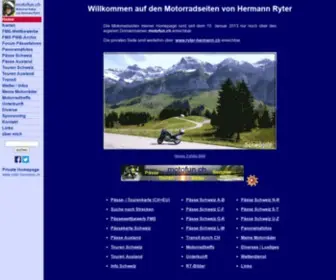 Motofun.ch(Motorrad-Seiten von Hermann Ryter, Steffisburg, Pässe, Alpenpässe, Passfahrten, Touren, Karten, Bilder, Berichte, Motorradtouren) Screenshot