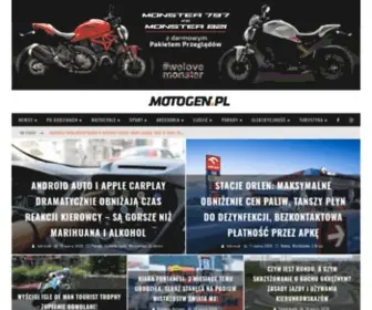 Motogen.pl(Testy, nowości, zdjęcia, opinie, porady, relacje, motocykle, 125) Screenshot