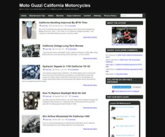 Motoguzzicalifornia.com(Moto Guzzi California Motorcycles Owners Blog) Screenshot