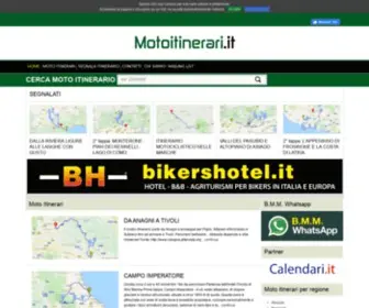 Motoitinerari.it(La guida online di itinerari in moto in Italia) Screenshot