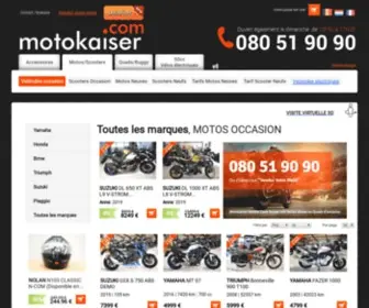 Motokaiser.com(Concessionnaire officiel de plus de 40 marques de motos) Screenshot