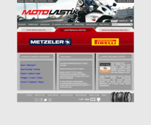 Motolastik.com(Metzeler ve Pirelli Motosiklet Lastikleri) Screenshot