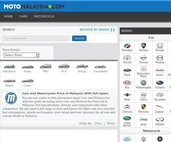 Motomalaysia.com(Car and Bike Specification and Price in Malaysia) Screenshot