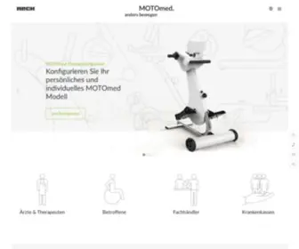 Motomed.de(Das meistgenutzte motorbetriebene Bewegungstherapiegerät) Screenshot