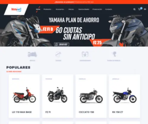 Motonet.com.ar(Motos, scooters, accesorios y más) Screenshot